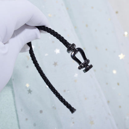 [Violet JW]FORCE LARGE SERIES HORSESHOE BLACK SAMURAI BRACELET