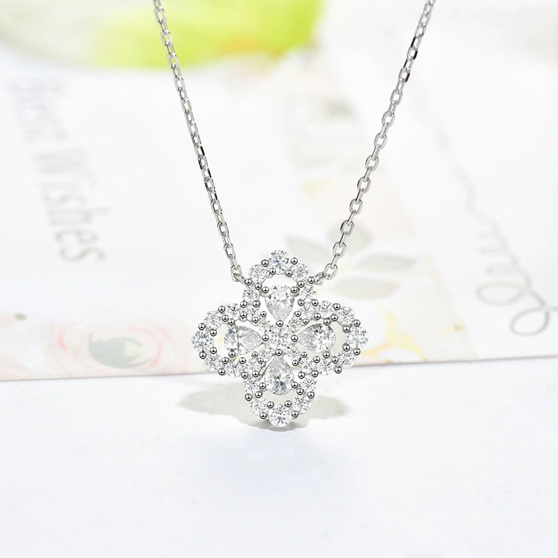 [Violet JW]LOOP NECKLACE FULL MOTIF DIAMOND 16MM MULTIPLE COLORS