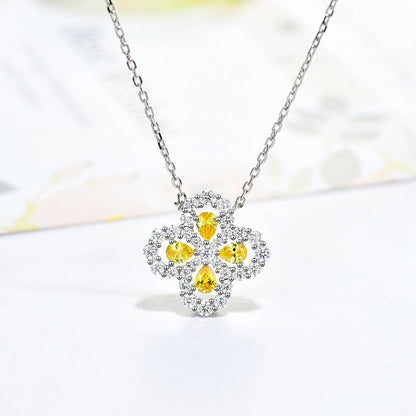 [Violet JW]LOOP NECKLACE FULL MOTIF DIAMOND 16MM MULTIPLE COLORS