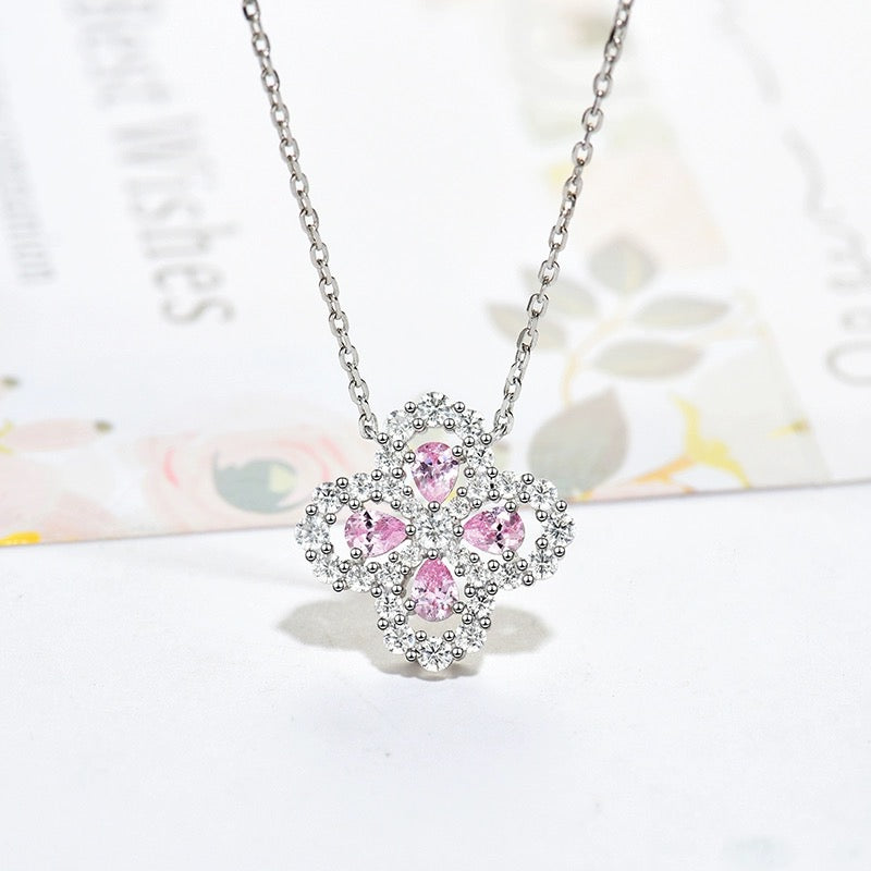 [Violet JW]LOOP NECKLACE FULL MOTIF DIAMOND 16MM MULTIPLE COLORS