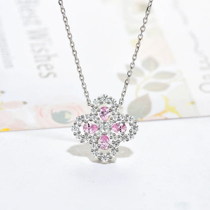 [Violet JW]LOOP NECKLACE FULL MOTIF DIAMOND 16MM MULTIPLE COLORS