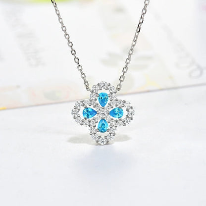 [Violet JW]LOOP NECKLACE FULL MOTIF DIAMOND 16MM MULTIPLE COLORS