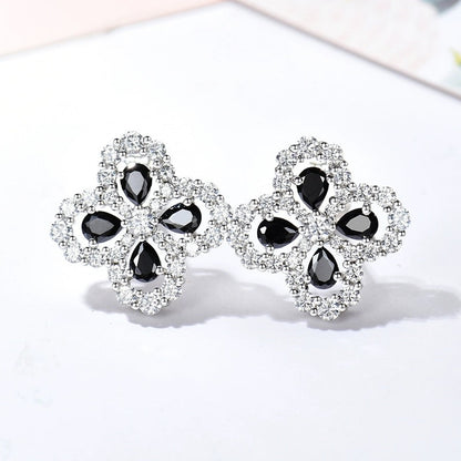 [Violet JW]LOOP EARRINGS FULL MOTIF DIAMOND 16MM SILVE