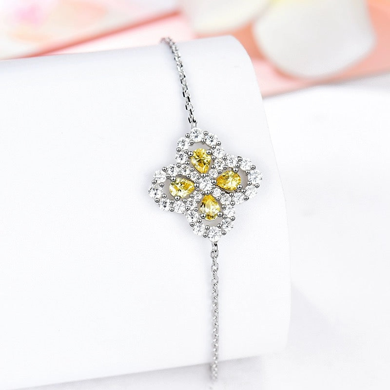 [Violet JW]LOOP BRACELET FULL MOTIF DIAMOND 16MM SILVE