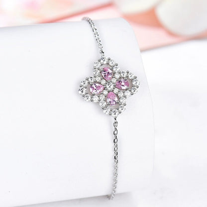 [Violet JW]LOOP BRACELET FULL MOTIF DIAMOND 16MM SILVE