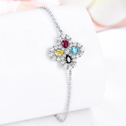 [Violet JW]LOOP BRACELET FULL MOTIF DIAMOND 16MM SILVE