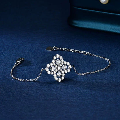 [Violet JW]LOOP BRACELET FULL MOTIF DIAMOND 16MM SILVE