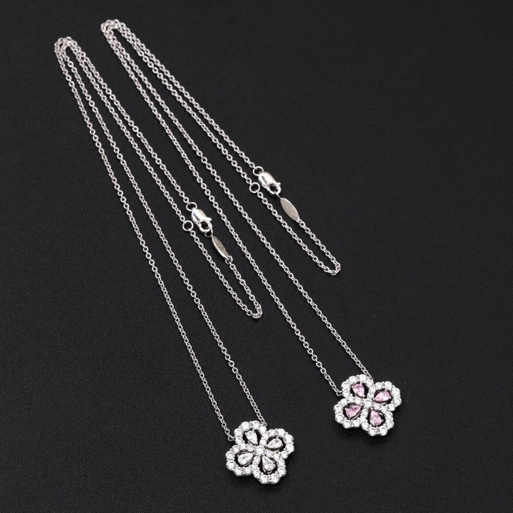 [Violet JW]LOOP NECKLACE FULL MOTIF DIAMOND 16MM MULTIPLE COLORS