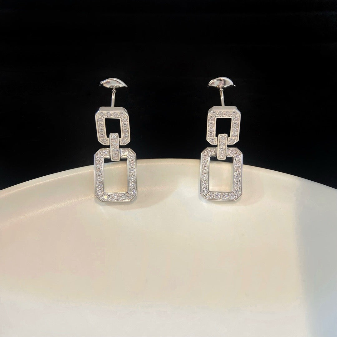 [Baslove]LINKS MITTLERE OHRRINGE DIAMANT