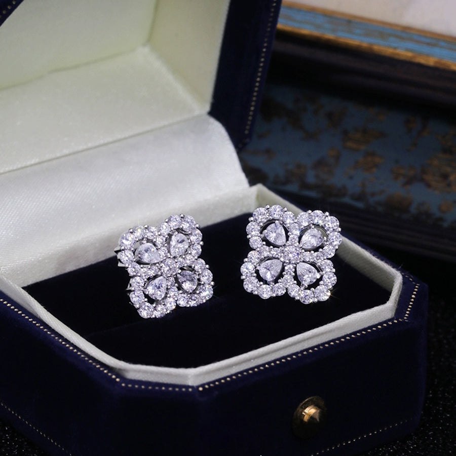 [Baslove]ループネックレス フルモチーフ ダイヤモンドコンビネーション