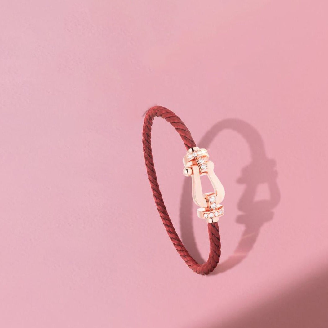 [Baslove]FORCE 10 ハーフダイヤモンド ピンクゴールド レッド コーデリ ラージ＆ミディアムモデル