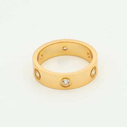 [Baslove] LIEBESRING 5,5 MM 6 DIAMANTEN ROSGOLD
