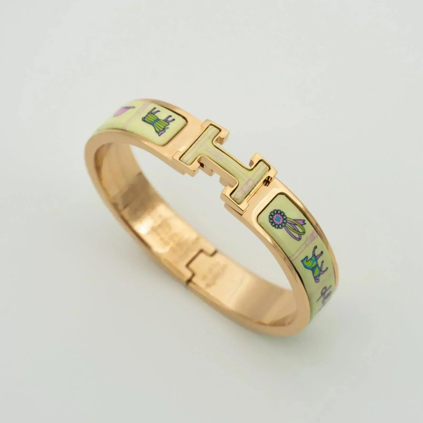 [Baslove]H ROSA GOLD ARMBAND CREME KERAMIK