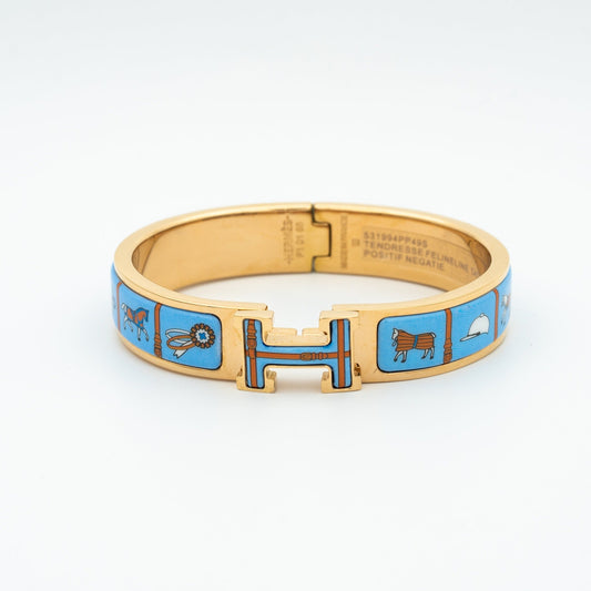 [Baslove]H ROSA GOLD ARMBAND BLAU KERAMIK