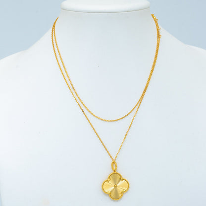 [Violet JW]CLOVER 25MM PEDANT NECKLACE GOLD