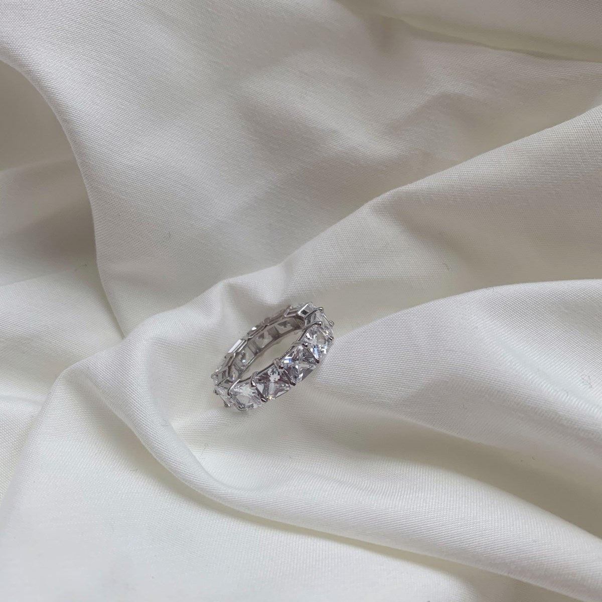 [Baslove]Eleganter Tennisring im Prinzessschliff