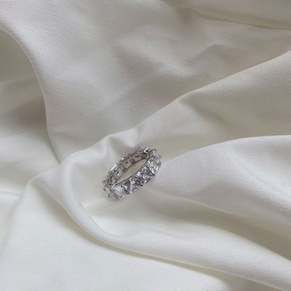 [Baslove]Eleganter Tennisring im Prinzessschliff