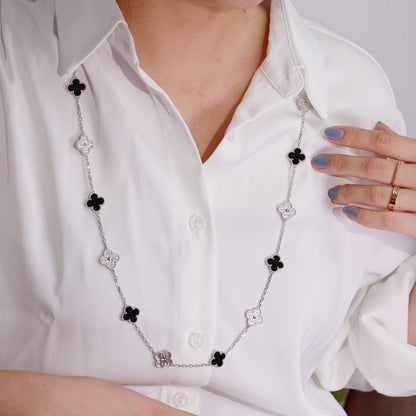 [Baslove]CLOVER 20 MOTIVE ONYX DIAMANT SILBER