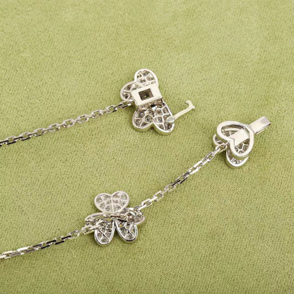 [Violet JW]FRIVOLE SILVER 9 FLOWERS NECKLACE