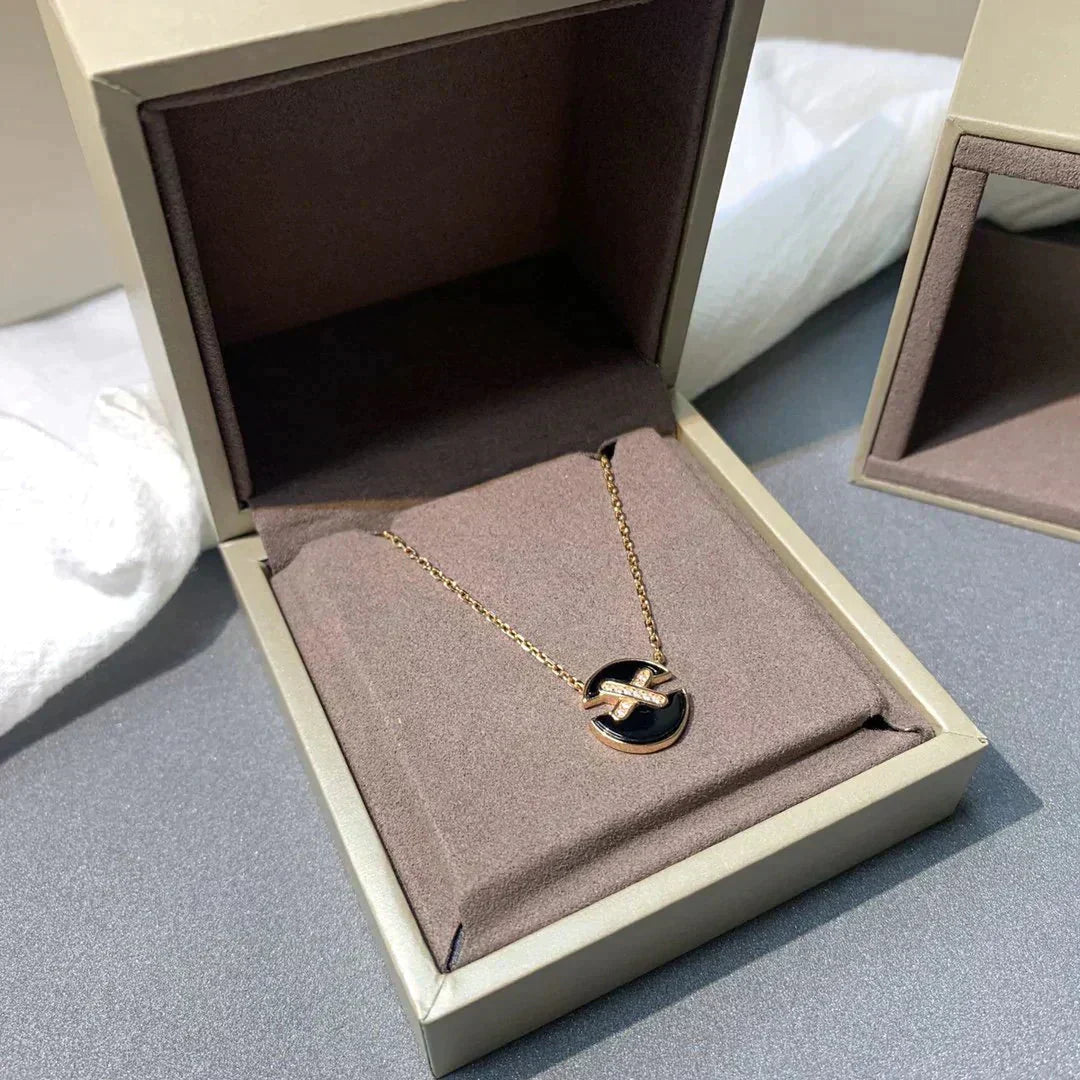 [Violet JW]JEUX DE ROSE GOLD DIAMOND NECKLACE