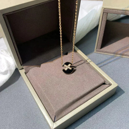 [Violet JW]JEUX DE ROSE GOLD DIAMOND NECKLACE