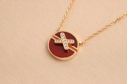 [Violet JW]JEUX DE ROSE GOLD DIAMOND NECKLACE