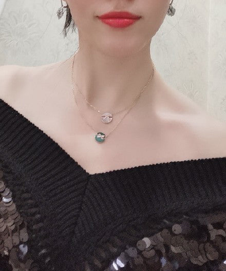 [Violet JW]JEUX DE ROSE GOLD DIAMOND NECKLACE