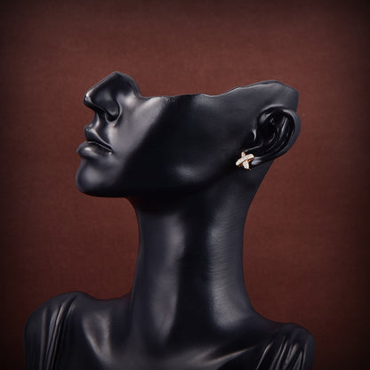 [Baslove]JEUX DE GOLD DIAMANT OHRRINGE