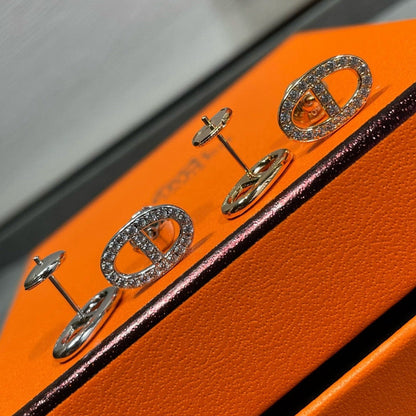 [Baslove] HM VOLLER DIAMANT-OHRSTECKER MIT SCHWEINENASEN