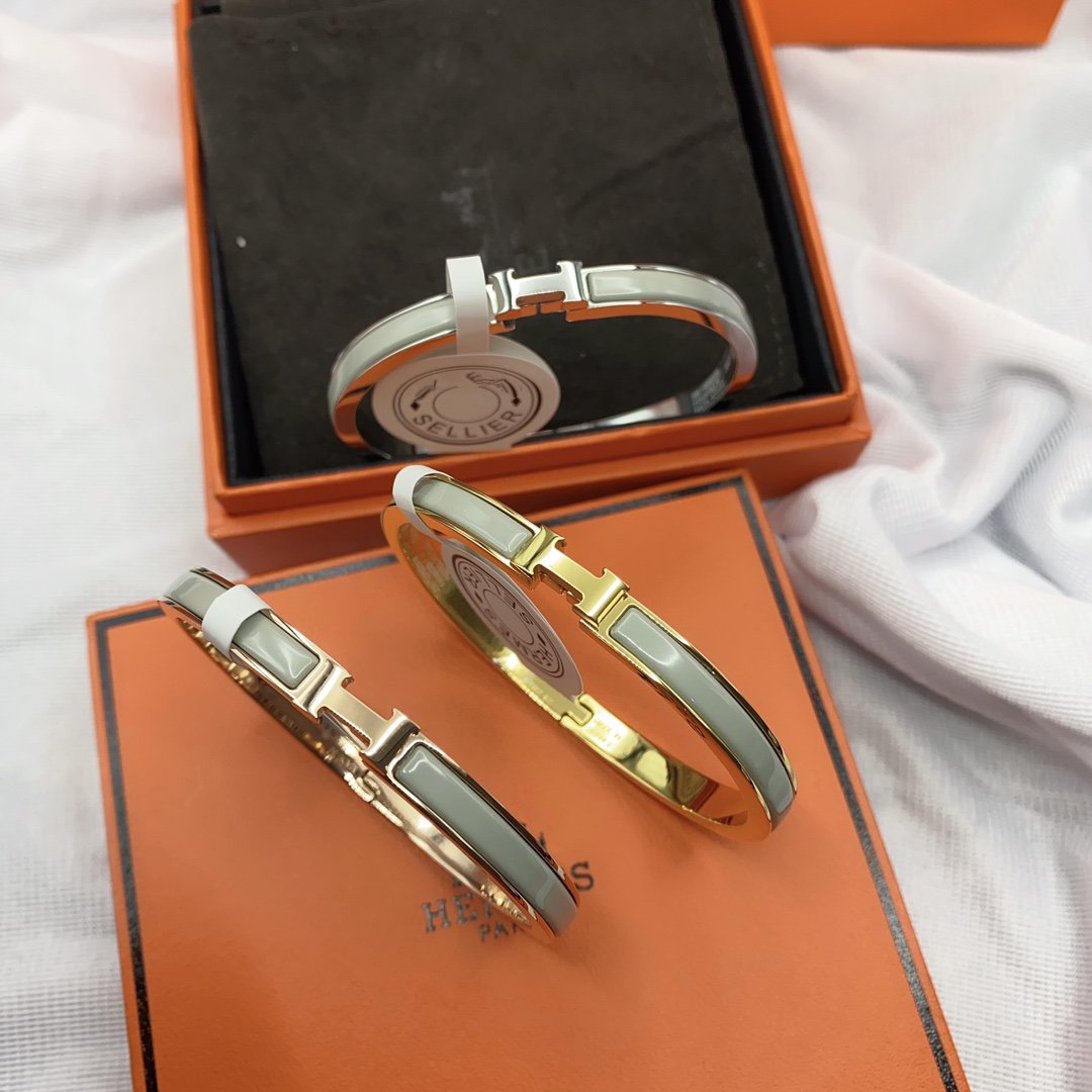 [Violet JW]CLASSIC HM CLIC GREEN 8MM ENAMEL BRACELET