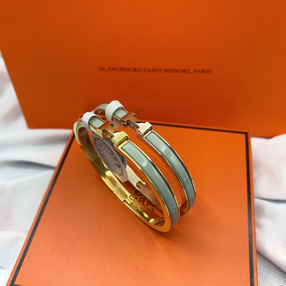 [Violet JW]CLASSIC HM CLIC GREEN 8MM ENAMEL BRACELET