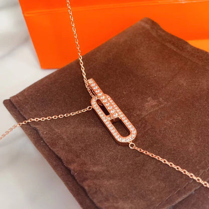 [Violet JW]HM NECKLACE PLATINUM ROSE GOLD DIAMOND