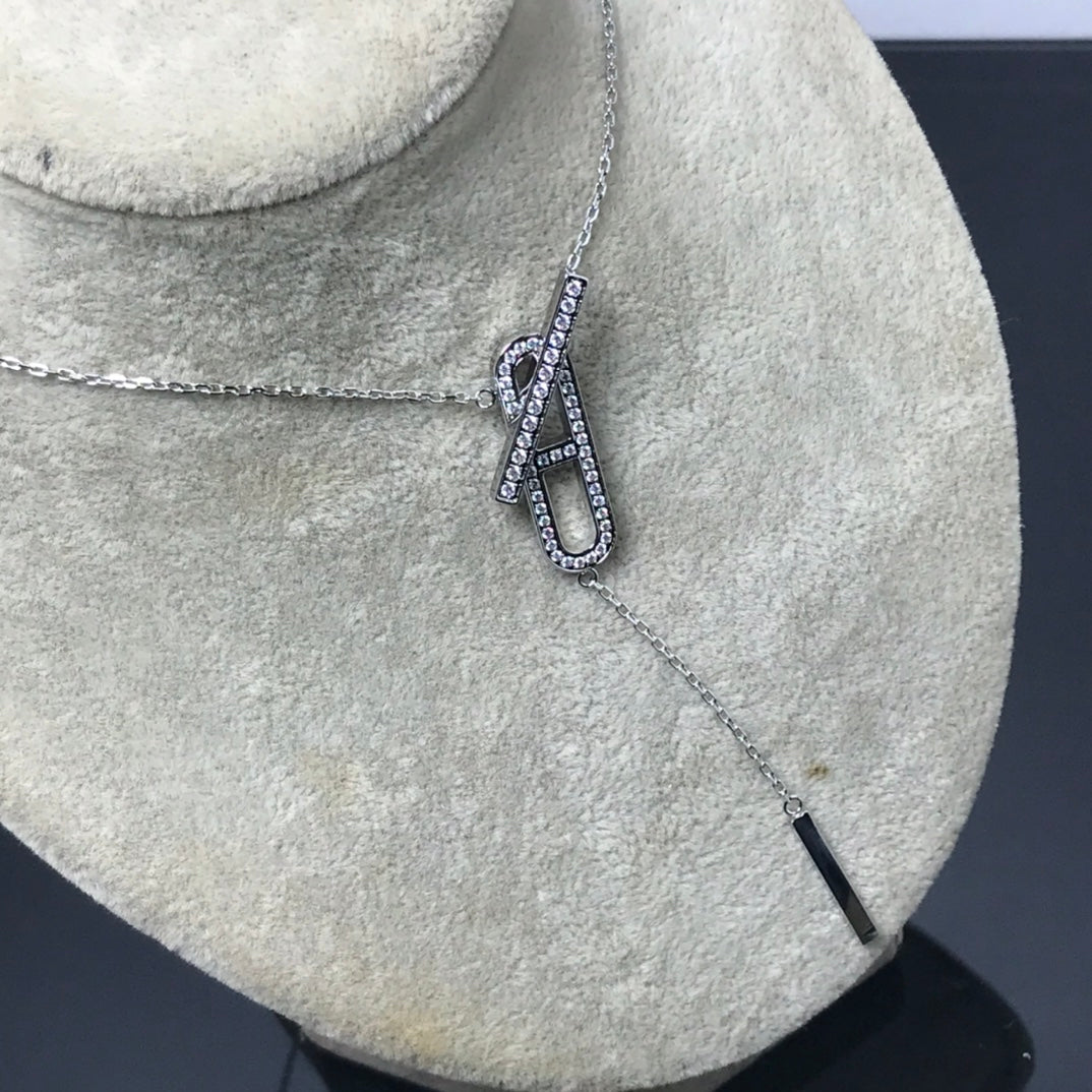 [Violet JW]HM NECKLACE PLATINUM ROSE GOLD DIAMOND