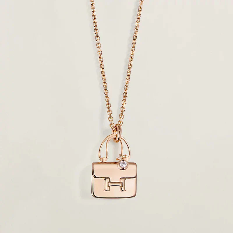[Violet JW]AMULETTE PEDANT ROSE GOLD NECKLACE