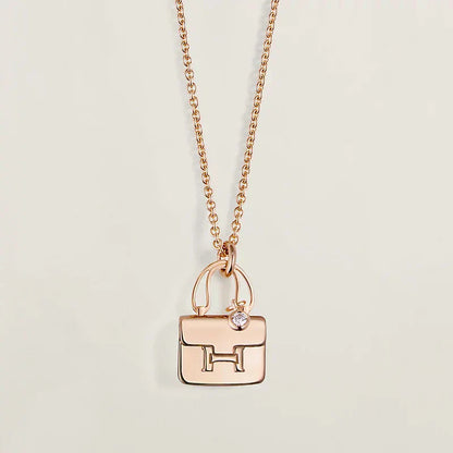 [Violet JW]AMULETTE PEDANT ROSE GOLD NECKLACE