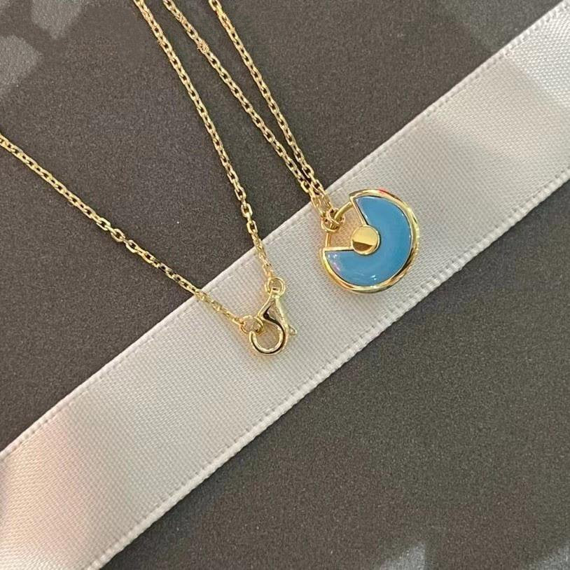 [Violet JW]AMULETTE GOLD TURQUOISE NECKLACE