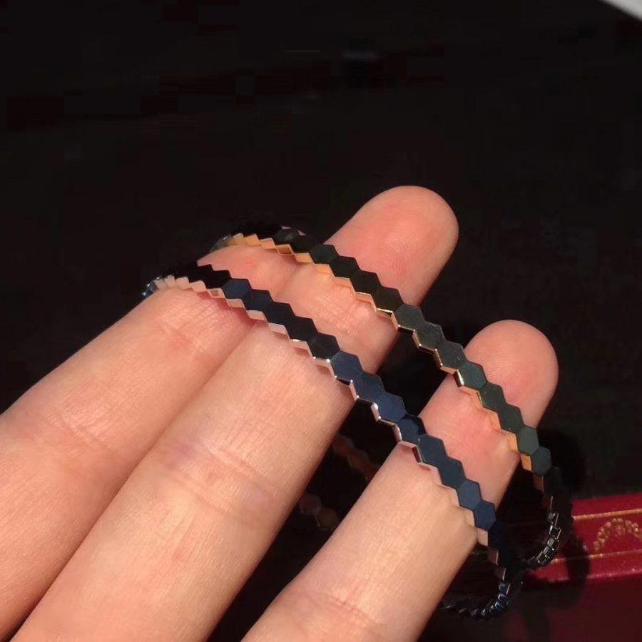 [Baslove]Silberarmband mit Bienenliebe