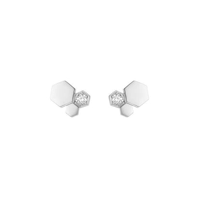 [Violet JW]BEE LOVE SILVER DIAMOND EARRINGS