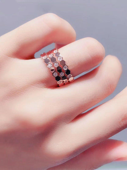 [Baslove] BIENENLIEBE RING ROSA GOLD DIAMANT