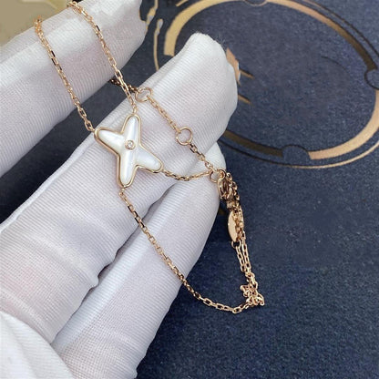 [Baslove]JEUX ARMBAND WEISSES MOP ROSA GOLD 1 DIAMANT