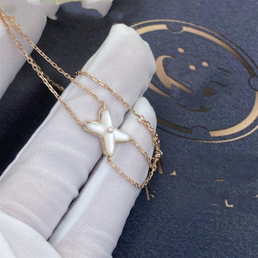 [Baslove]JEUX ARMBAND WEISSES MOP ROSA GOLD 1 DIAMANT