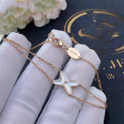 [Baslove]JEUX ARMBAND WEISSES MOP ROSA GOLD 1 DIAMANT