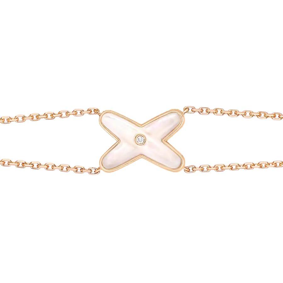 [Baslove]JEUX ARMBAND WEISSES MOP ROSA GOLD 1 DIAMANT
