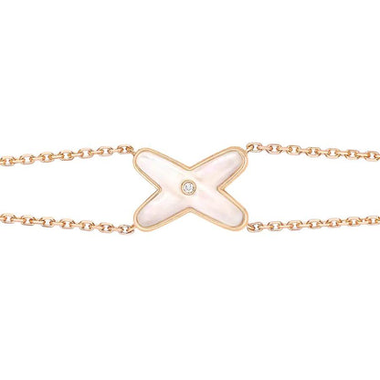 [Baslove]JEUX ARMBAND WEISSES MOP ROSA GOLD 1 DIAMANT