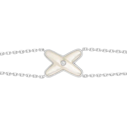 [Baslove]JEUX ARMBAND WEISS MOP SILBER 1 DIAMANT