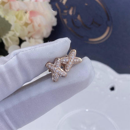 [Baslove]JEUX DE ROSÉGOLD DIAMANT OHRRINGE