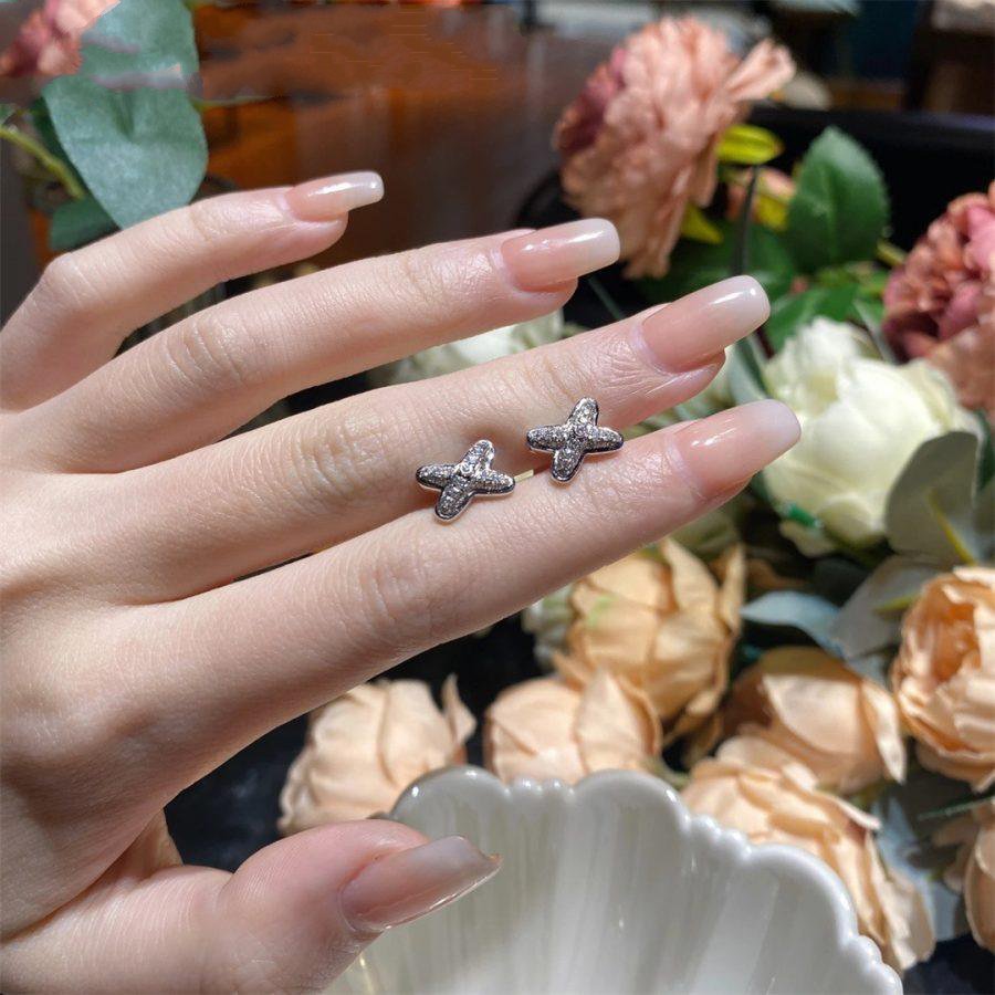 [Baslove]JEUX DE SILBER DIAMANT OHRRINGE