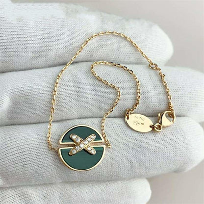 [Baslove]JEUX DE ARMBAND MALACHIT ROTGOLD DIAMANTEN