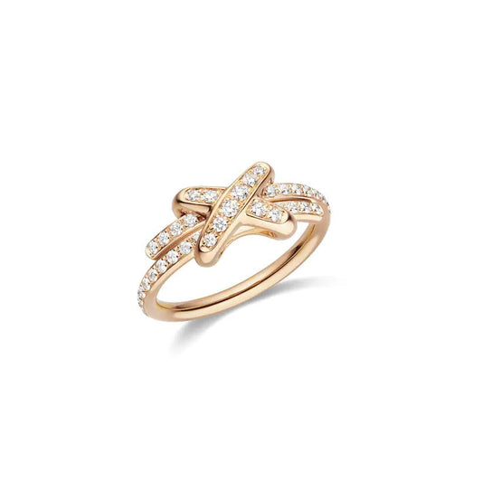 [Baslove]JEUX DE RING ROSA GOLD DIAMOND