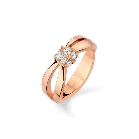 [Baslove]LIENS RING ROSGOLD DIAMANT